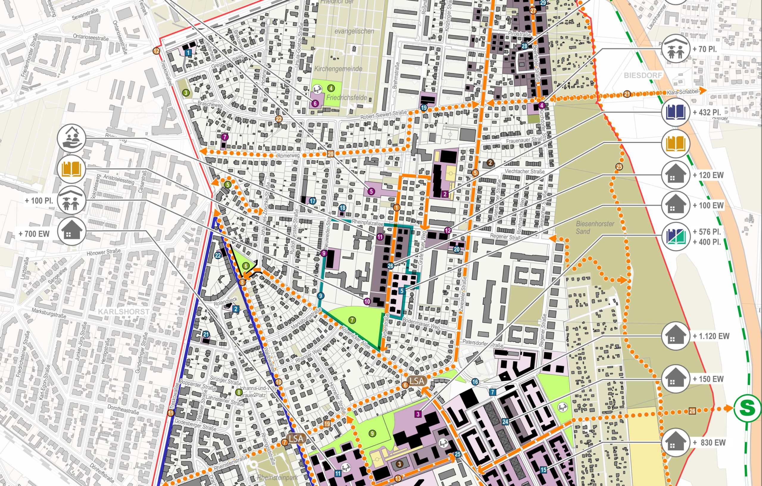 Städtebaulicher Rahmenplan Karlshorst/Ost Berlin Lichtenberg